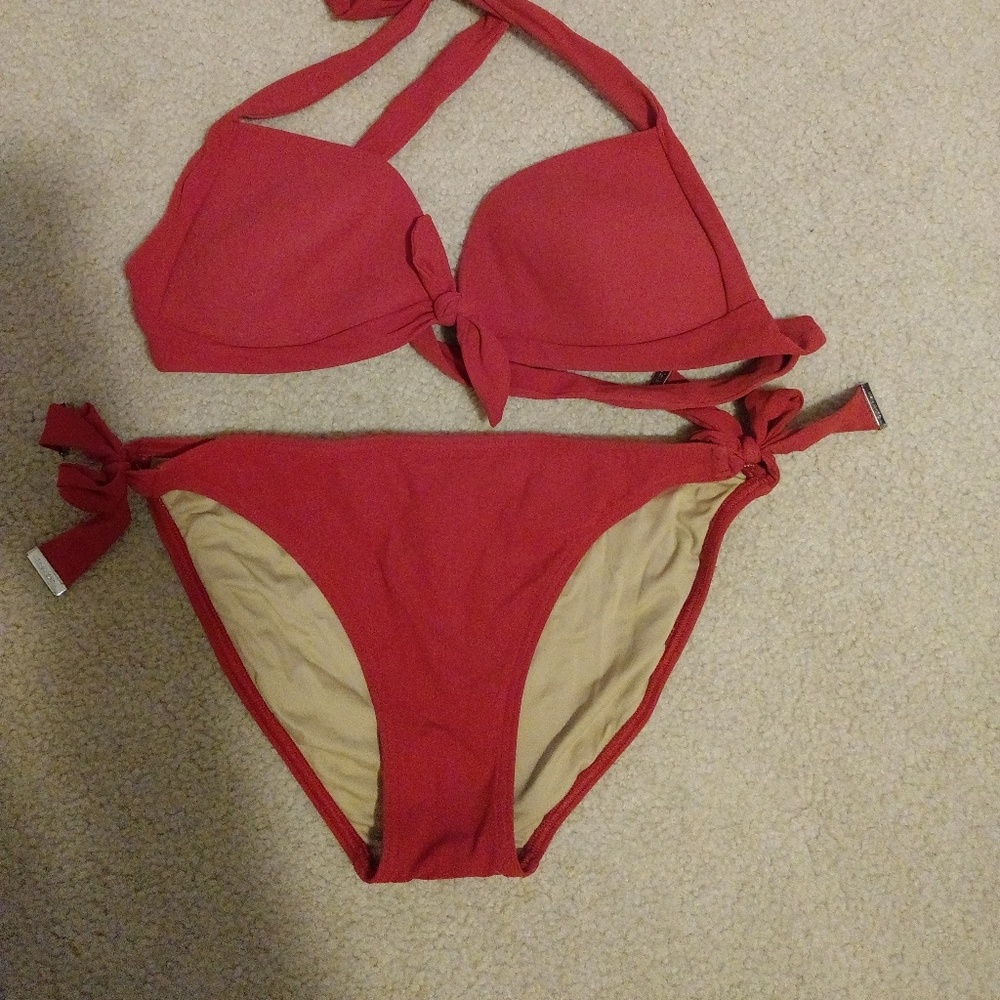 Red Calvin Klein bikini size medium